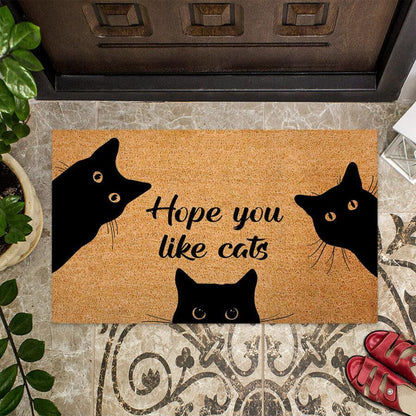 Hope You Like Cat Black Cat DoorMat 2
