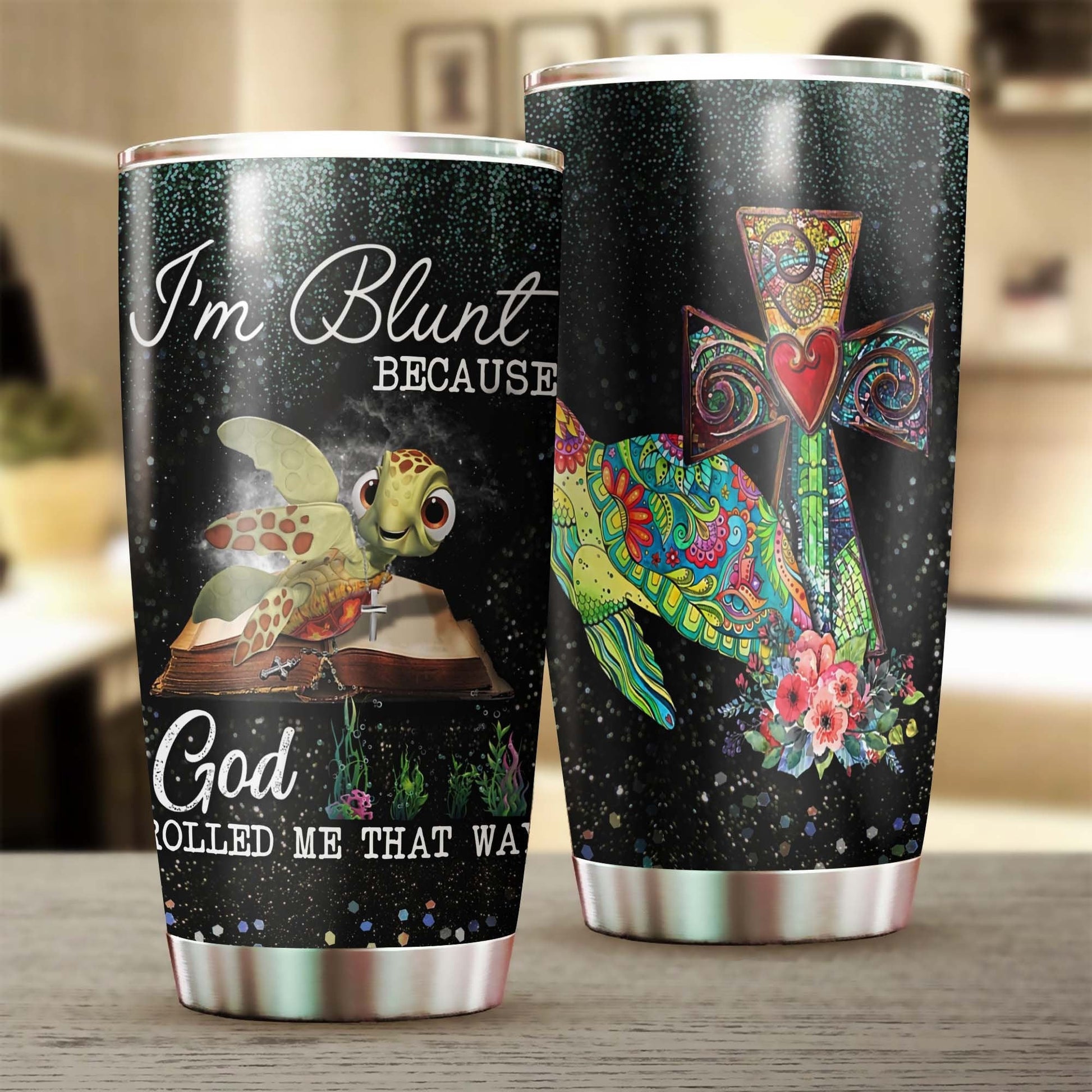 I Am Blunt God Rolled Me That Way Personalized Tumbler
