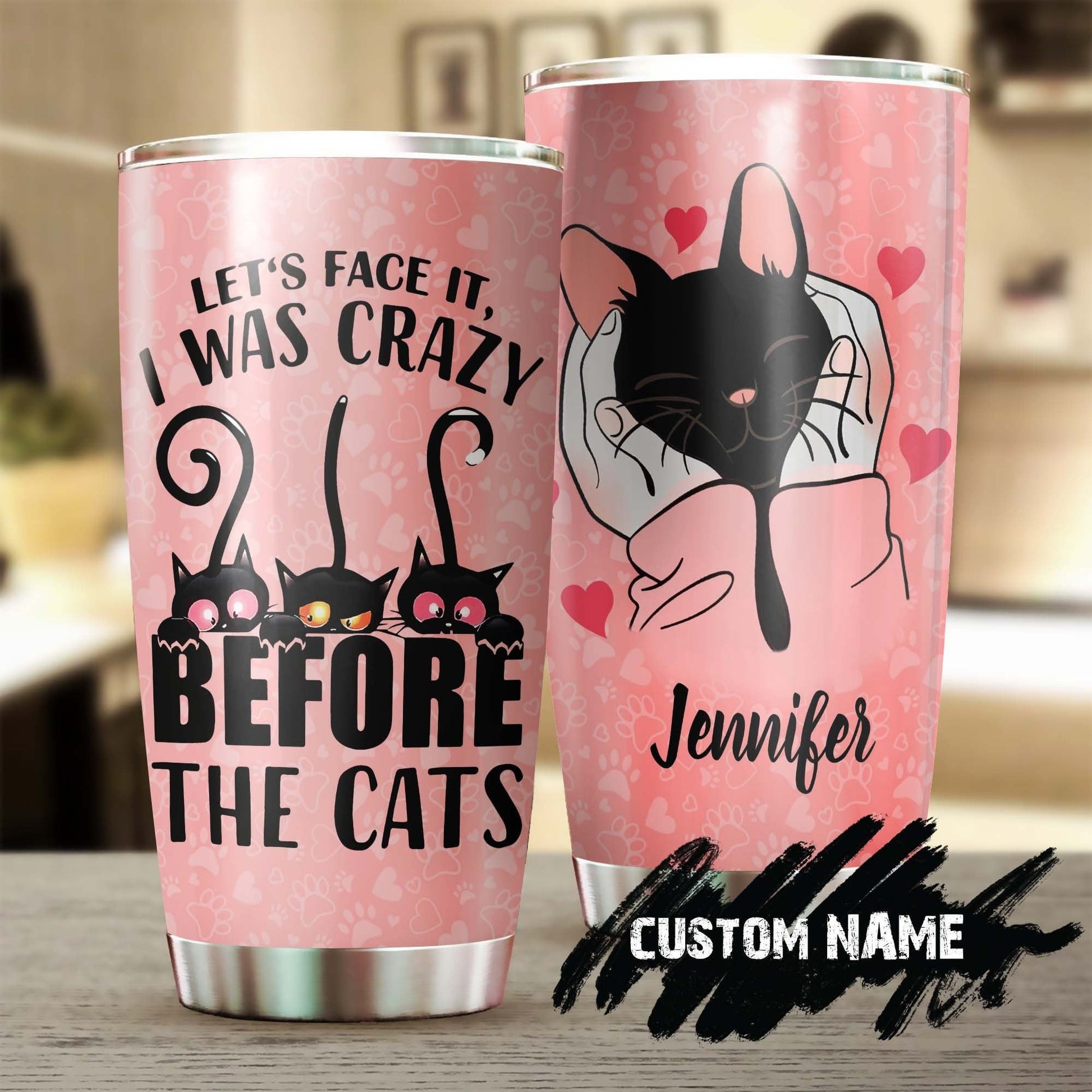 I Was Crazy Before The Cats Personalized Tumbler