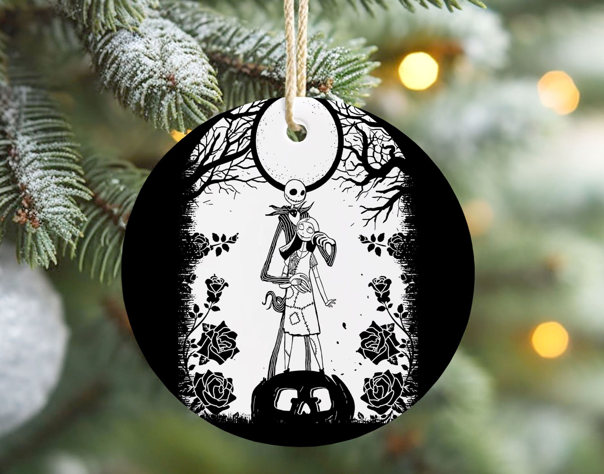 Jack and Sally Couple Disney Vacation Gift Ornament 1