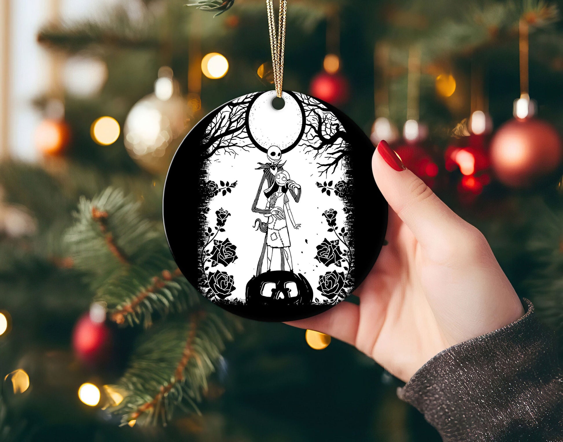 Jack and Sally Couple Disney Vacation Gift Ornament 2