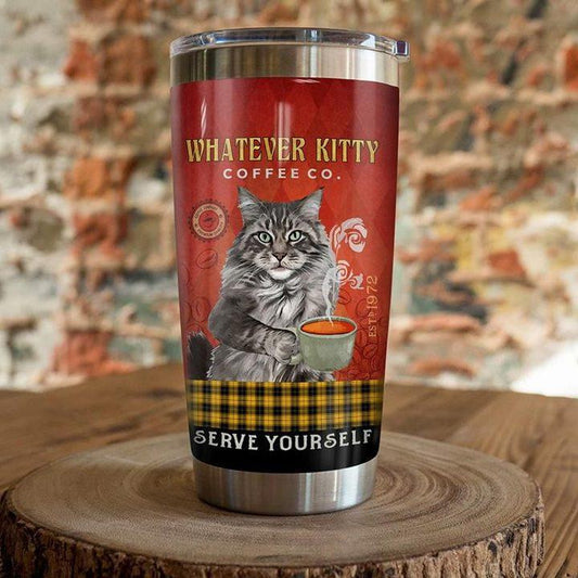 Maine Cat Coffee Whatever Kitty Coffee Tumbler