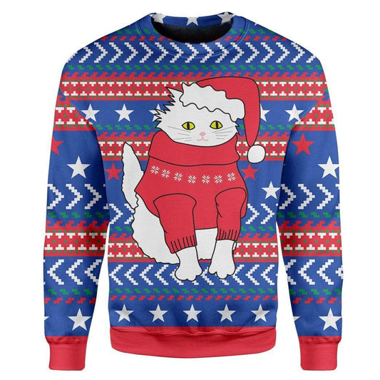 Meowy Cat Ugly Christmas Sweater