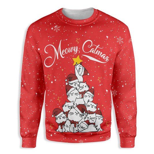 Meowy Catmas Christmas Tree Ugly Sweater