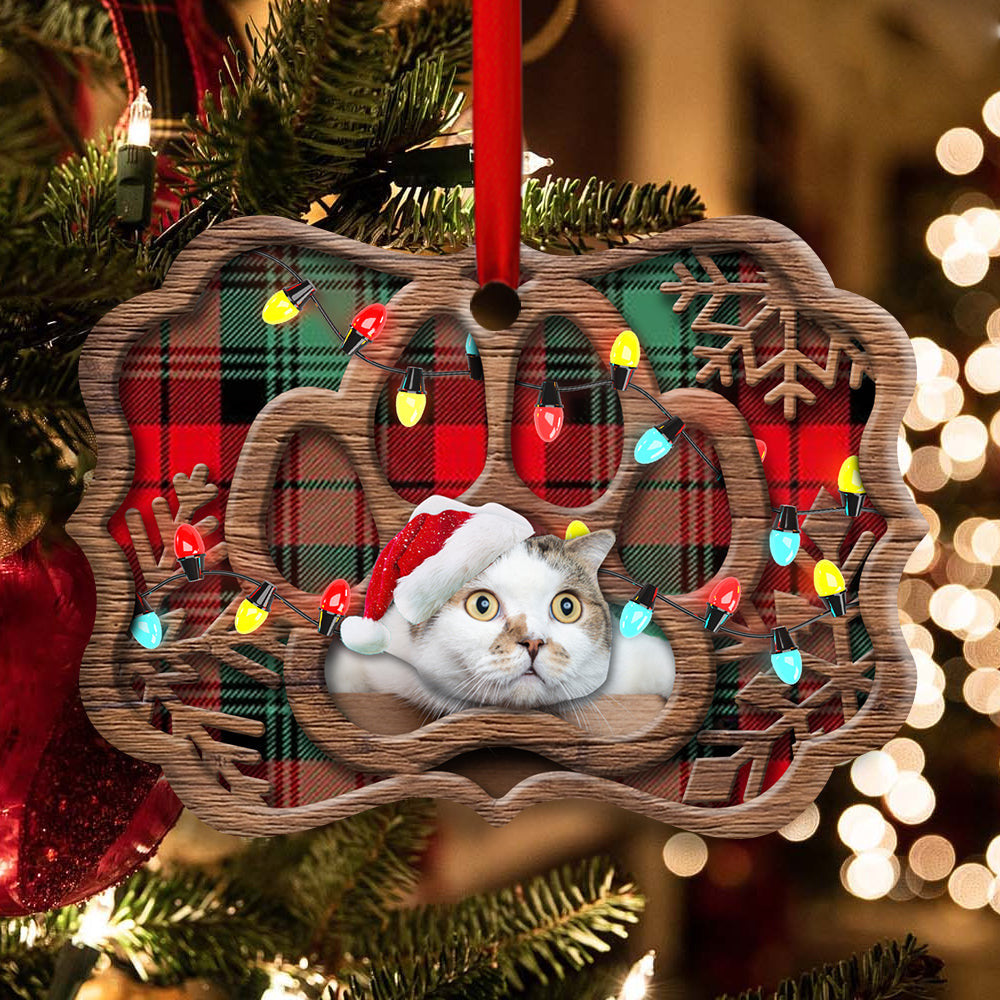 Meowy Xmas Gifts For Cat Lovers Horizontal Ornament 1