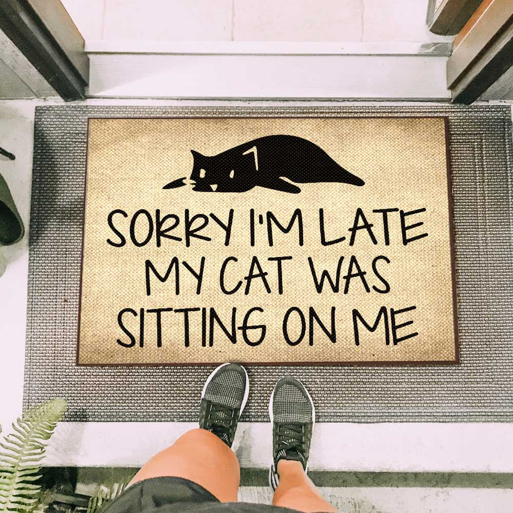 My Cat Was Sitting On Me DoorMat