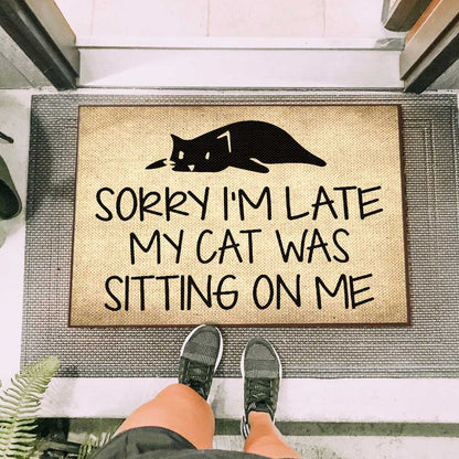 My Cat Was Sitting On Me DoorMat