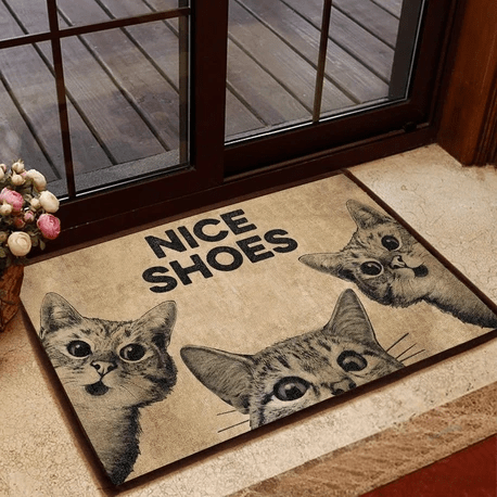 Nice Shoes Cats Easy Clean Welcome DoorMat