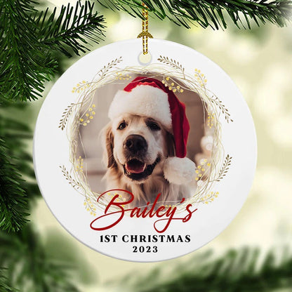 Personalized Pet Photo Ceramic Ornament