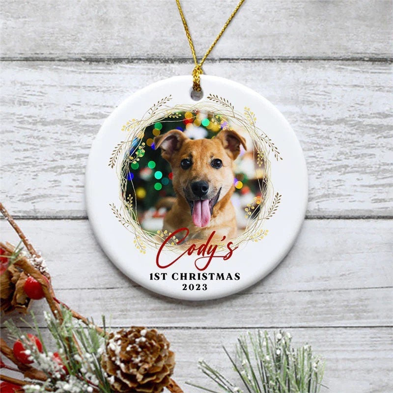 Personalized Pet Photo Ceramic Ornament 2