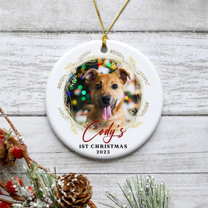 Personalized Pet Photo Ceramic Ornament 2