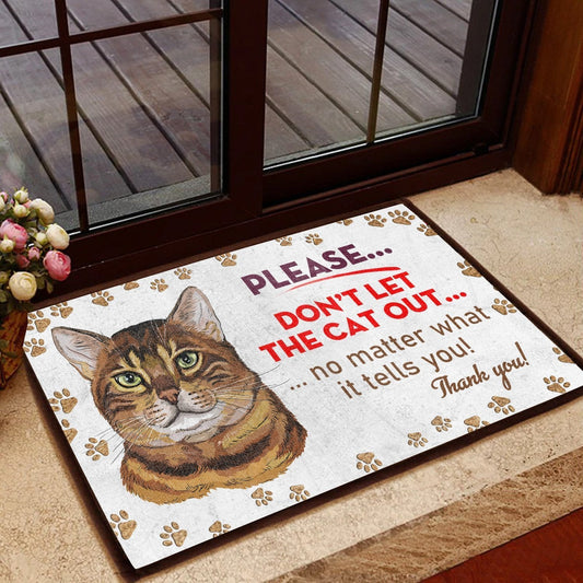Please Dont Let The Cat Out DoorMat