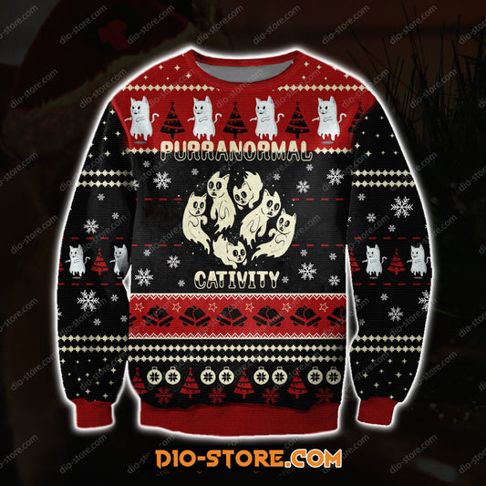 Purranormal Cativity 3D All Over Print Ugly Christmas Sweater
