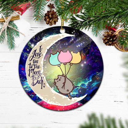 Pusheen Cat Love You To The Moon Ornament 1