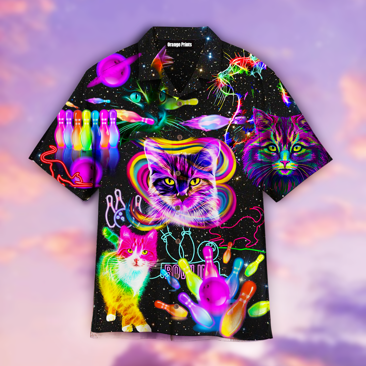 Rolling With My Homies Cats Bowling Hawaiian Shirt