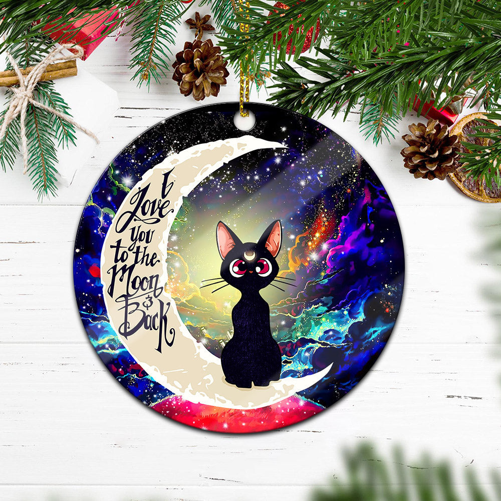 Sailor Moon Cat Love You To The Moon Galaxy Ornament 1