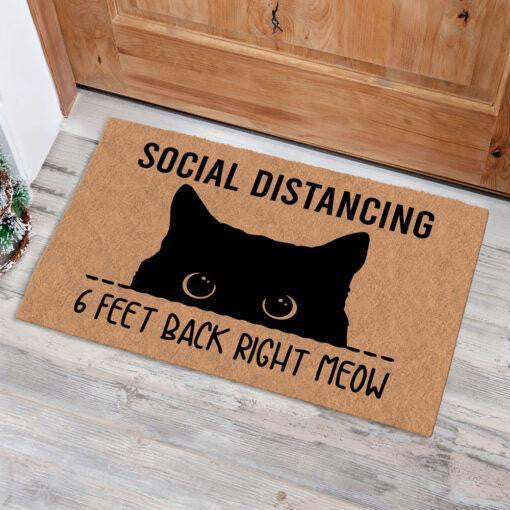 Social Distancing Cat DoorMat
