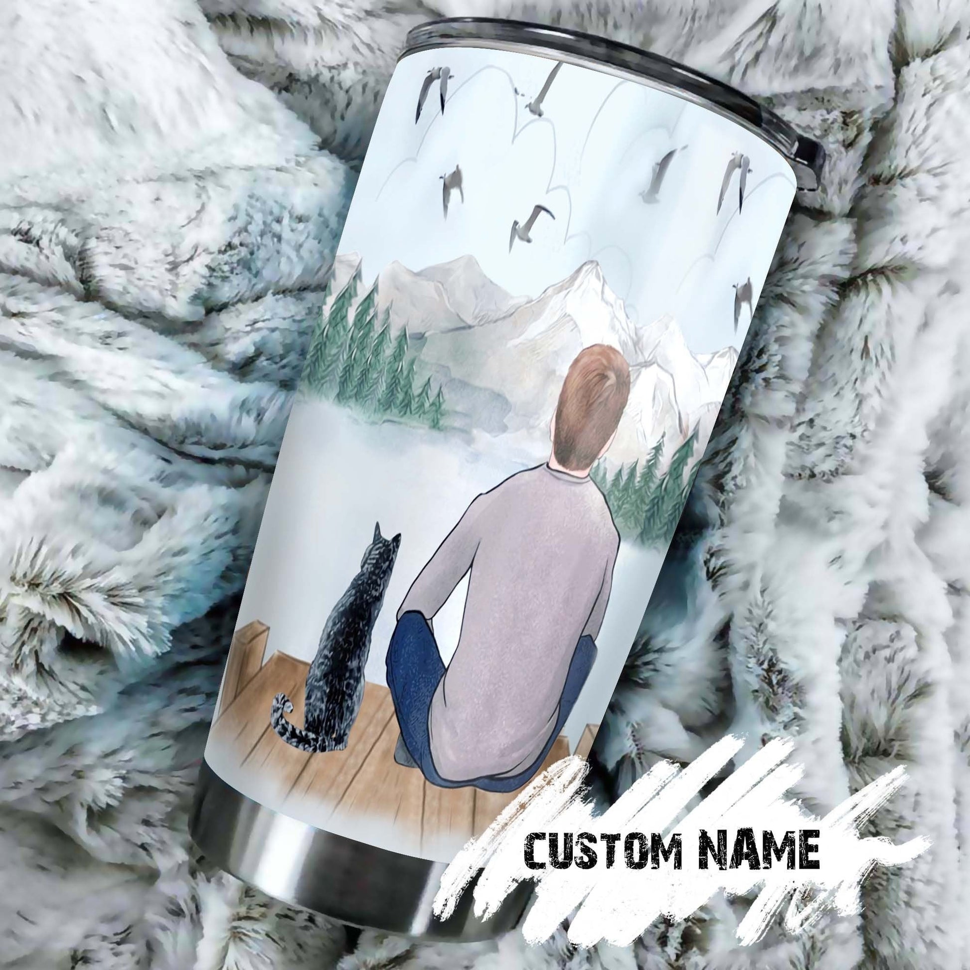 Thank You For Being My Cat Daddy Personalized Tumbler 1