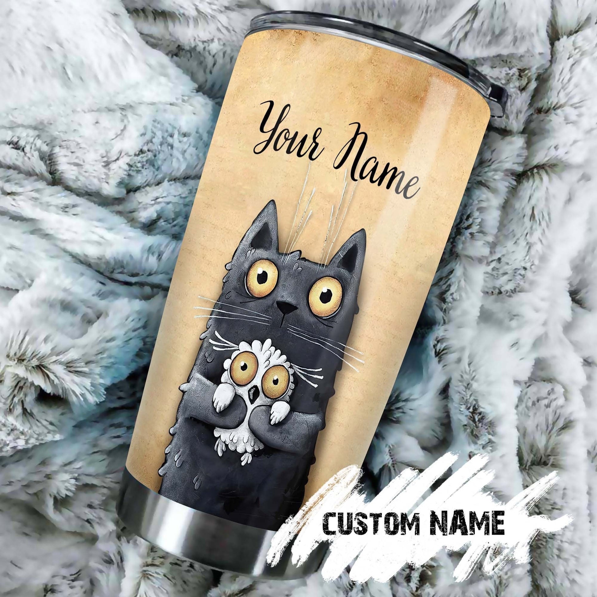 There Was A Girl Really Loved Cats And Owls Personalized Tumbler 1