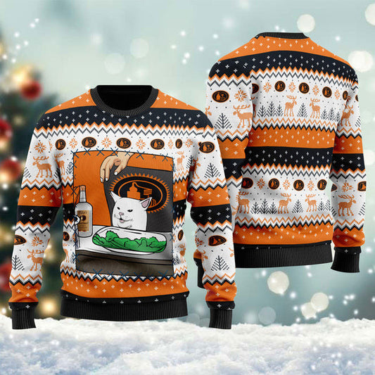 Tito's Vodka Cat Meme Christmas Ugly Sweater
