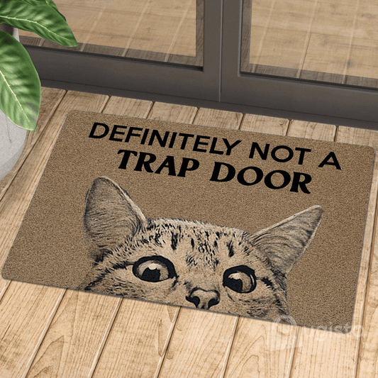 Trap Door Cat All Over Printing Doormat