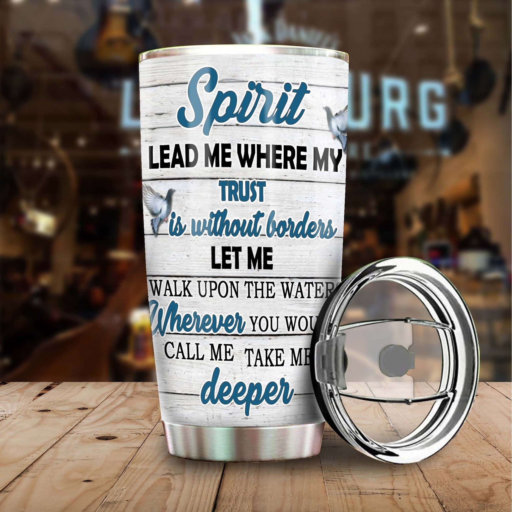 Turtle Spirit Lead Me Where My Trust Faith Tumbler 1