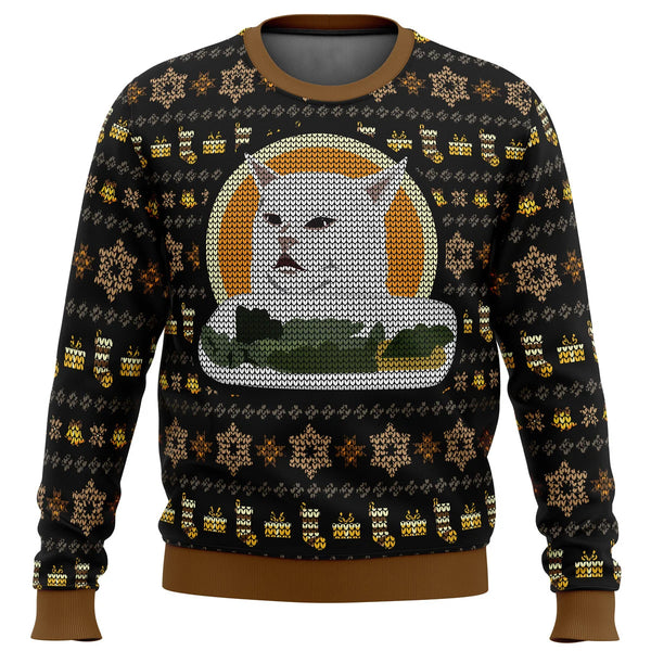 Woman Yelling At Cat Meme V2 Ugly Christmas Sweater
