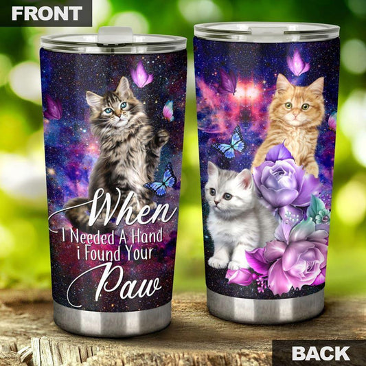 ln Cat I Found Your Paw Stainless Steel Tumbler
